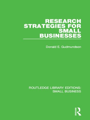 cover image of Research Strategies for Small Businesses